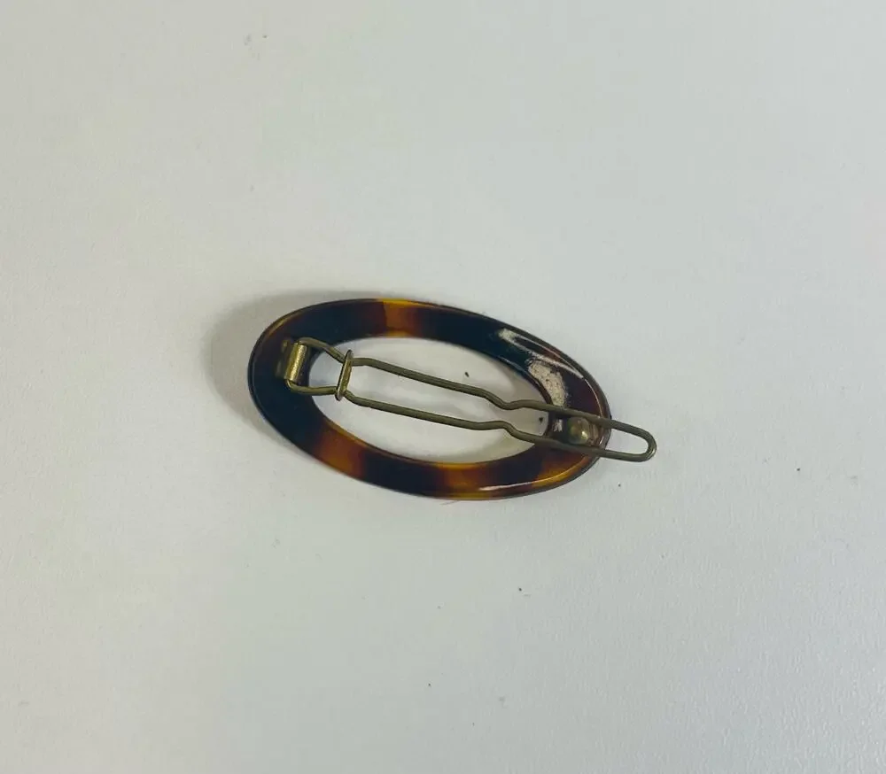Vintage Tortoise Shell oval Hair Clip